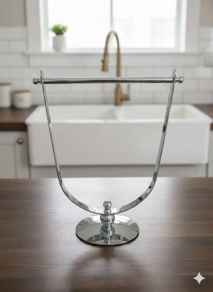 Defne Begonvil Set Üstü Havluluk Krom (70 11) - 2