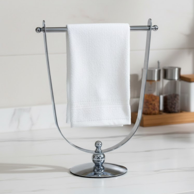 Defne Begonvil Set Üstü Havluluk Krom (7011) - Defne Banyo