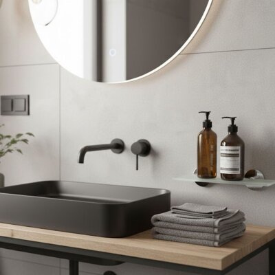 Defne Begonya Cam Etejer Raf Krom (502 30) - (DEF44) - Defne Banyo