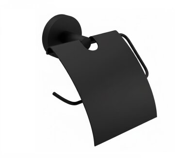 Defne Begonya Kapaklı Tuvalet Kağıtlığı Siyah (504 10 S) - Defne Banyo (1)