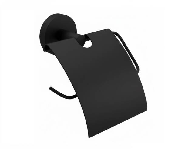 Defne Begonya Kapaklı Tuvalet Kağıtlığı Siyah (504 10 S) - 2