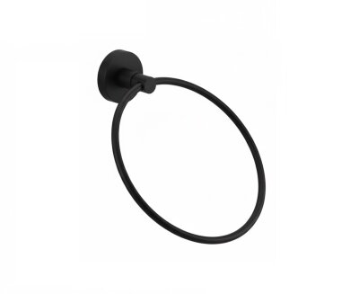 Defne Begonya Yuvarlak Havluluk Siyah (503 10 S) - Defne Banyo