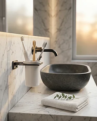 Defne Frezya Diş Fırçalık Antrasit (902 23 ANT) - 1