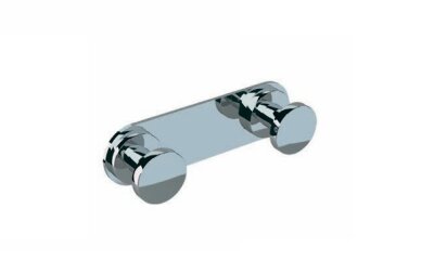 Defne Gardenya Krom İkili Askılık Havlu Bornoz Askısı (700 14) - Defne Banyo