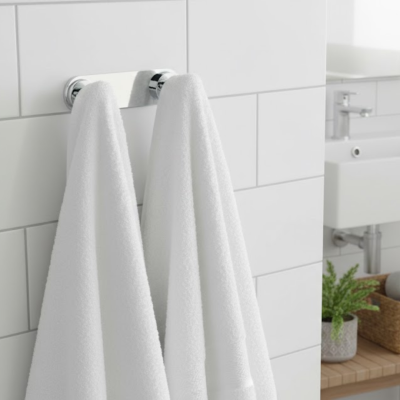 Defne Gardenya Krom İkili Askılık Havlu Bornoz Askısı (700 14) - 1