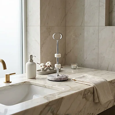 Defne İnci Set Üstü Kağıt Havluluk Krom (41 108) - 1