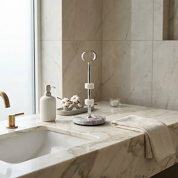 Defne İnci Set Üstü Kağıt Havluluk Krom (41 108) - 1