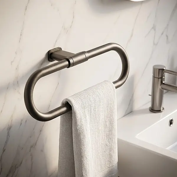 Defne Lotus Yuvarlak Havluluk Antrasit (803 10 ANT) - 1