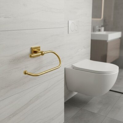 Defne Lux Tuvalet Kağıtlığı Kapaksız Altın Renk (104 70 A) - Defne Banyo