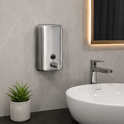 Defne Mat Krom Sıvı Sabunluk 100ml (47 1000) - 1