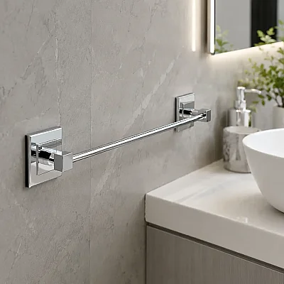 Defne Menekşe Uzun Havluluk Krom 40 cm (301 40) - 1