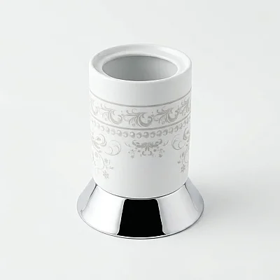 Defne Reyhan Set Üstü Diş Fırçalık Krom (9530) - Defne Banyo (1)