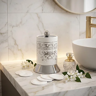 Defne Reyhan Set Üstü Pamukluk Krom (9540) - 1