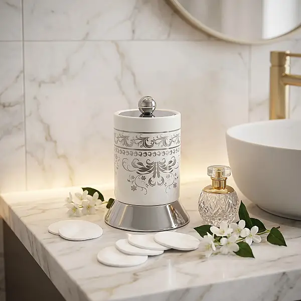 Defne Reyhan Set Üstü Pamukluk Krom (9540) - 1