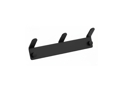 Defne Sarmaşık Üçlü Askılık Siyah Renk (100 35 S) - Defne Banyo