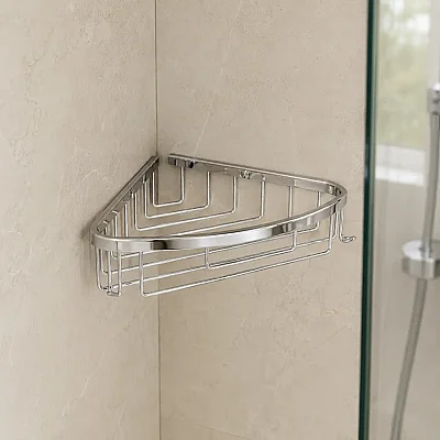 Defne Tekli Oval Şampuanlık Krom 22*22 cm (121 22) - Defne Banyo (1)