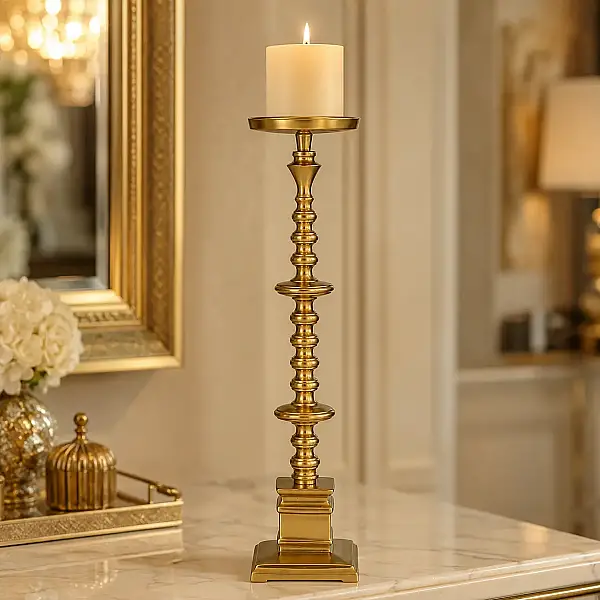 Dekoratif Gold Mumluk 11,5*11,5*49 cm (AK.IU0433) - 1