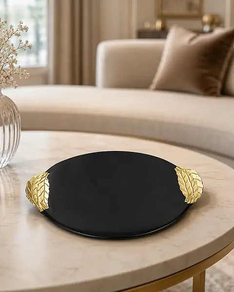 Dekoratif Gold Tepsi 39*35*3 cm (AK.IU0336) - 1