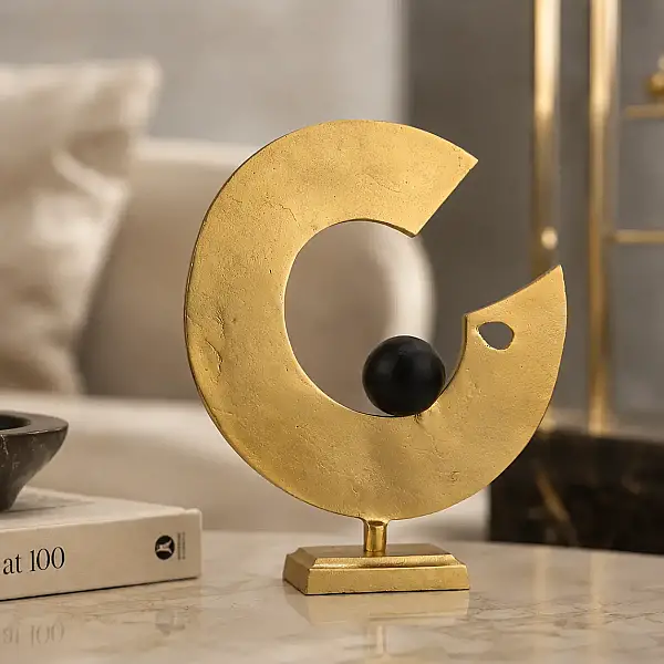 Dekoratif Obje Gold/Siyah 38*10*44 cm (AK.IU0400) - 1