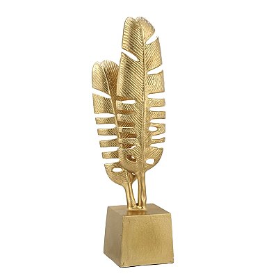 Dekoratif Yaprak Obje Gold Renk 17*11,8*51 cm (AK.IU0386) - Vitale (1)