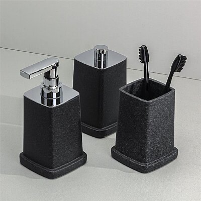 System Banyo Diş Fırçalığı Siyah Renk 130x87x87 mm (BA2025 007 R2) - 3