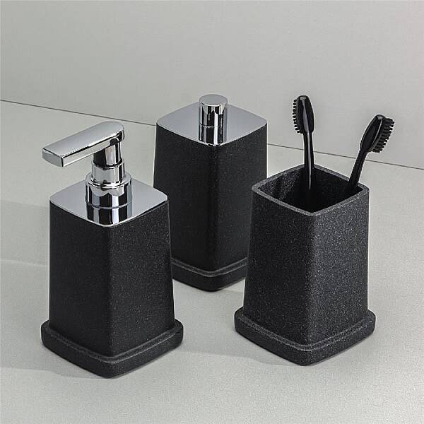 System Banyo Diş Fırçalığı Siyah Renk 130x87x87 mm (BA2025 007 R2) - 3