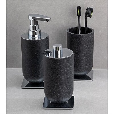 Diş Fırçalığı/Sıvı Sabunluk Siyah/Krom Renk 206x89x170 mm (BA2026 022 R2-CR) - 3