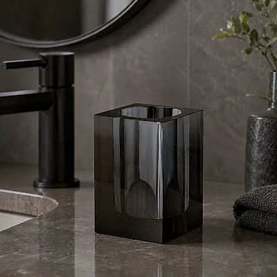 Vitale Banyo Diş Fırçalık Cam Gri (KBW30001) - Vitale Banyo (1)