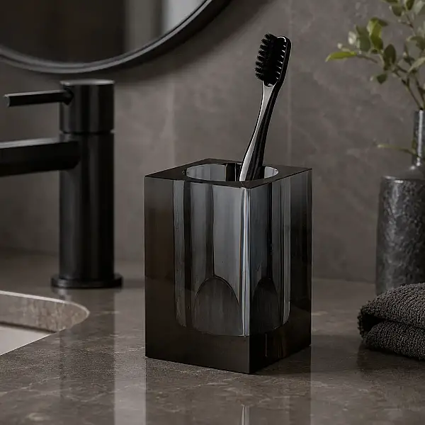 Vitale Banyo Diş Fırçalık Cam Gri (KBW30001) - 1