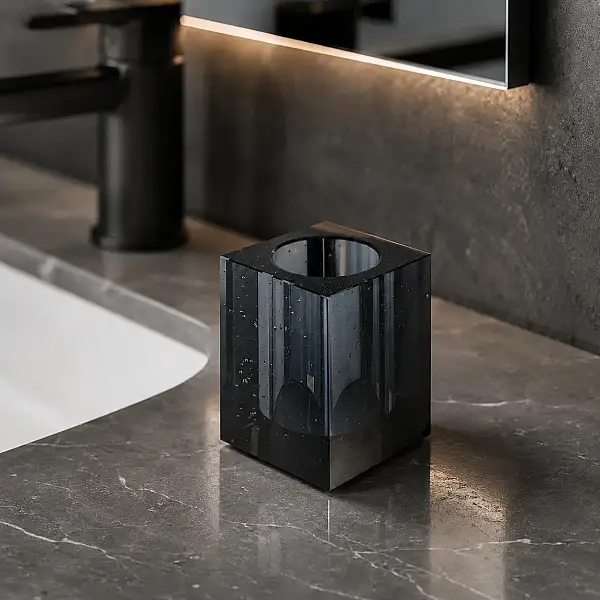Vitale Banyo Diş Fırçalık Cam Gri (KBW40001) - 3
