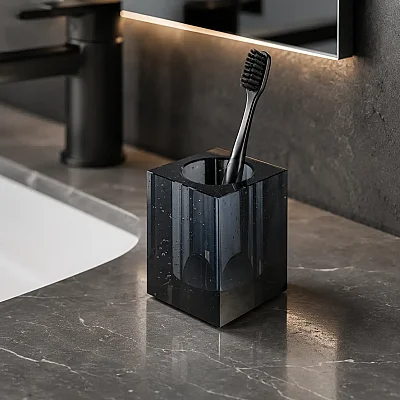 Vitale Banyo Diş Fırçalık Cam Gri (KBW40001) - 1