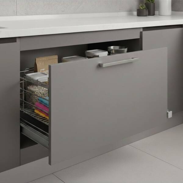 Domodek Teleskopik Raylı Frenli Çekmece Sepeti 50cm (63288) - 1