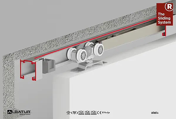DoorSlide 9080 - 120 KG Çift Yöne Sürme Kapı Sistemi (120-9080-1410) - 5