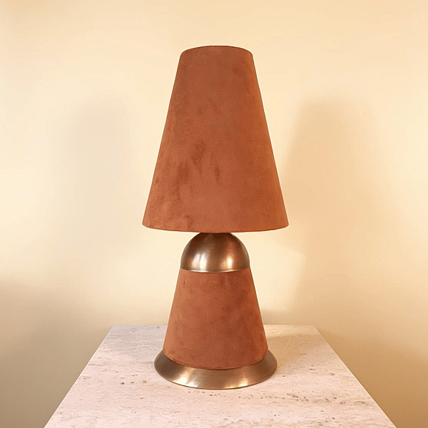 Double Mocha Copper Abajur - 1