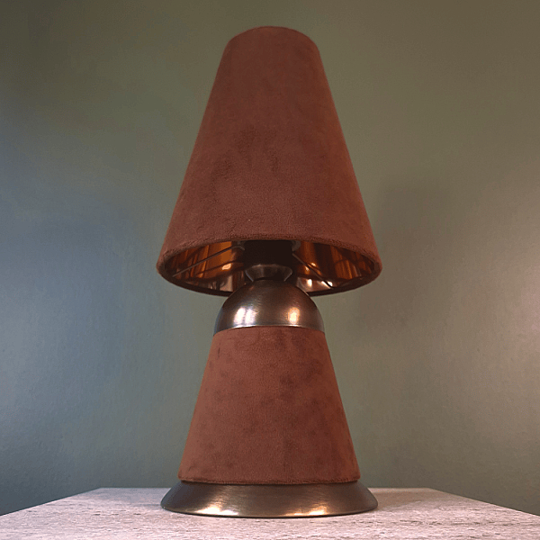 Double Mocha Copper Abajur - 5