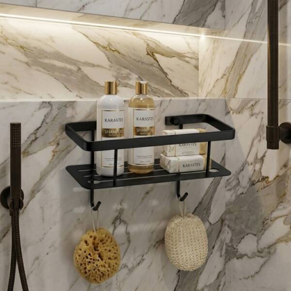 System Siyah Banyo Duş Raf Sistemi (BA3015 043 AL6) - 1
