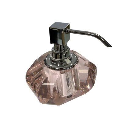 Decor Walther Tezgah Üstü Kristal Sıvı Sabunluk Krom/Pembe Renk (A.1DW.KRSSP/CRP) - 2