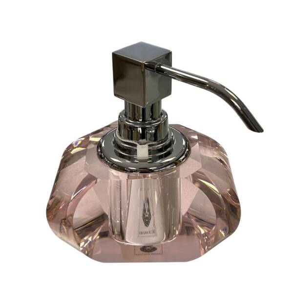 Decor Walther Tezgah Üstü Kristal Sıvı Sabunluk Krom/Pembe Renk (A.1DW.KRSSP/CRP) - 1