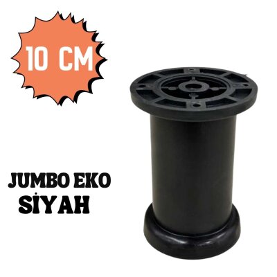 Eroğlu Baza Ayağı Eko Jumbo Siyah 10cm x 61mm Plastik (EA518) - Eroğlu
