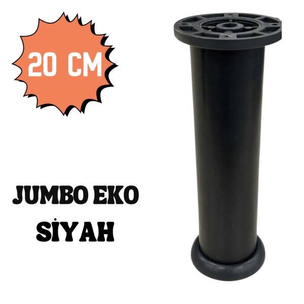 Eroğlu Baza Ayağı Eko Jumbo Siyah 20cm x 61mm Plastik (EA520) - 1