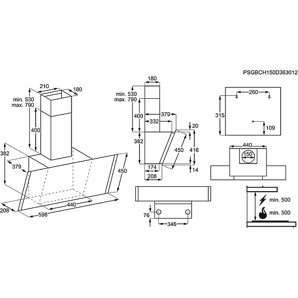 Electrolux Ankastre Davlumbaz Beyaz 60cm (EFV60656OW) Teşhir Ürünü - 2