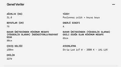 Elıca Nuage Paıntable E/F/75 Davlumbaz 75lik (PRF0098374) TEŞHİR ÜRÜNÜDÜR - 4