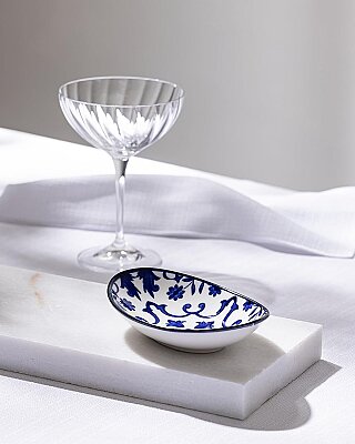 Ellis Oval Tabak Mavi/Beyaz 15 cm (AMZ55) - 4