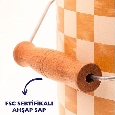 Beige Emaye Bakraç 22 cm 5 Litre (EMAY22) - Emaylab (1)