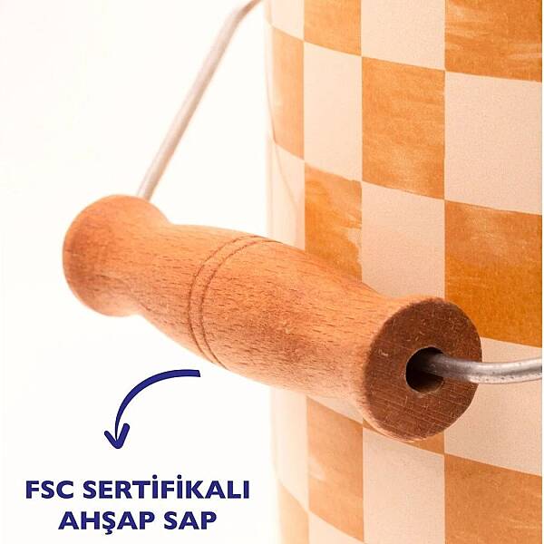 Beige Emaye Bakraç 22 cm 5 Litre (EMAY22) - 2