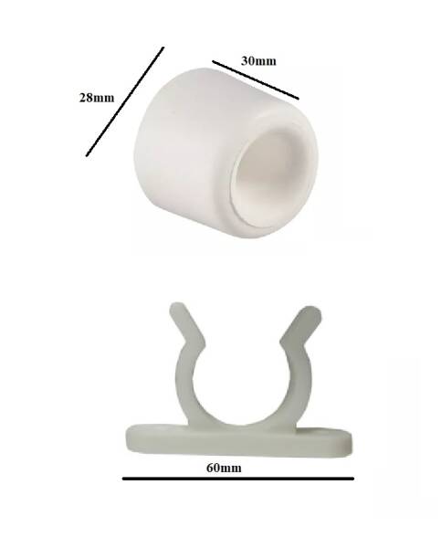 Erçika Plastik Kapı Stoperi Beyaz Kapı Tutucu (STOP080) - 2