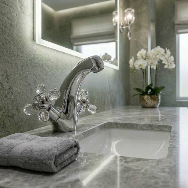 Estilo Bruksel Krom Lavabo Bataryası (02-352) - 1