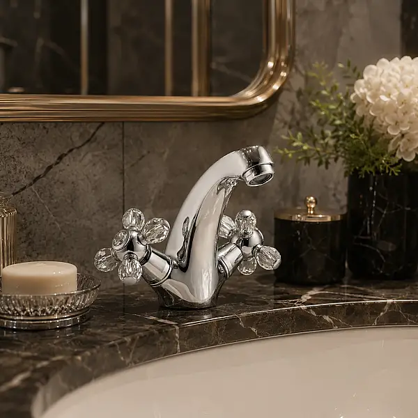 Estilo Bruksel Krom Lavabo Bataryası (02-352) - 1