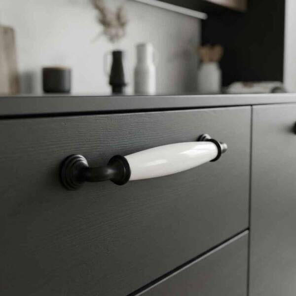 Fds F-398 Sude Polimer Beyaz Kulp Siyah Ayak 128mm (F-398-128-02) - 1