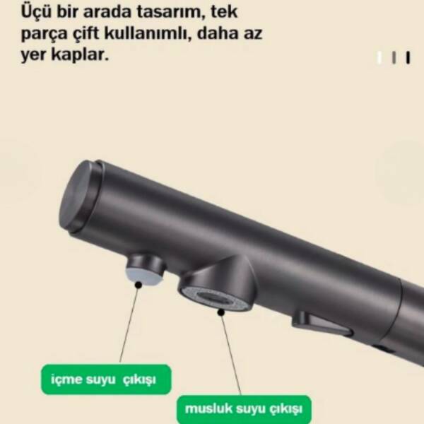 Fleko Miranda Spiralli Arıtmalı Mutfak Bataryası Antrasit Renk (12420150) - 6